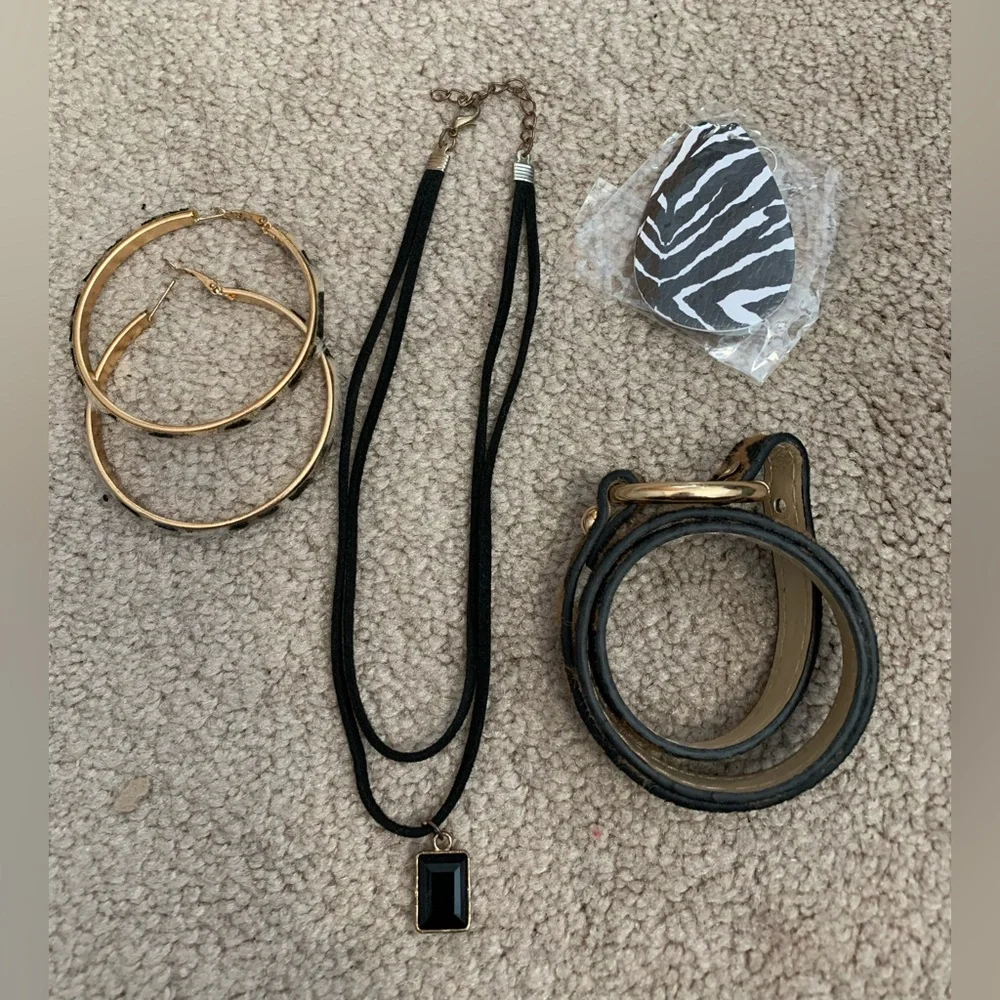 Animal Print 4 Piece Jewelry Set